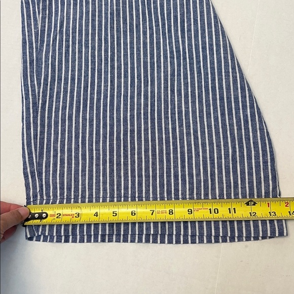 BEACH LUNCH LOUNGE LINEN BLUE & WHITE JUMPSUIT LARGE - Picture 8 of 16